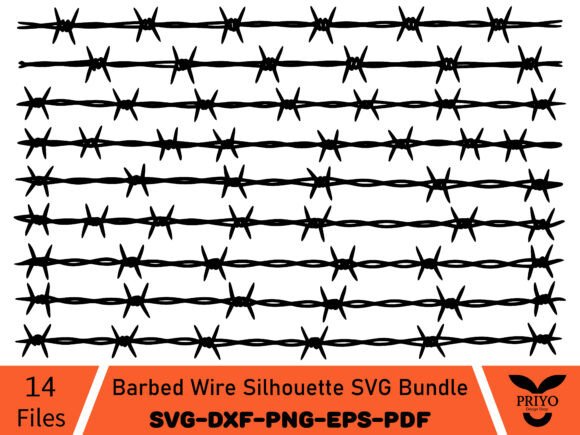 Barbed Wire Silhouette SVG Bundle