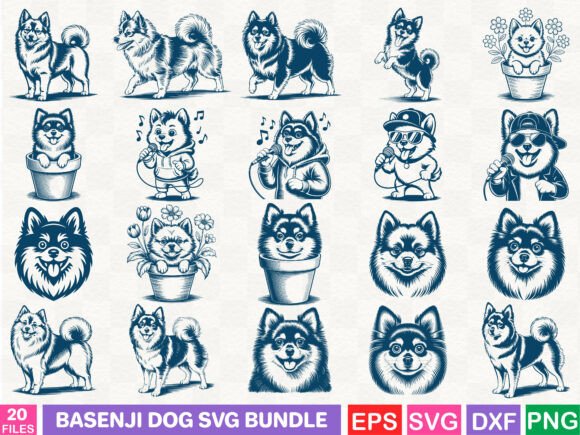 Basenji Dog SVG Bundle