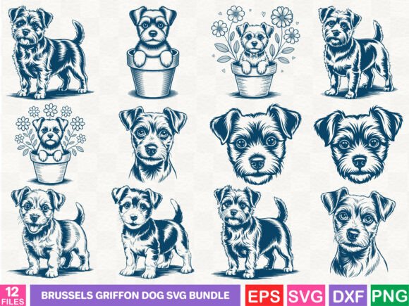 Brussels Griffon Dog SVG Bundle