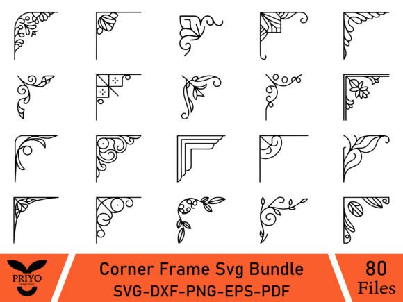 Corner Frame SVG Bundle