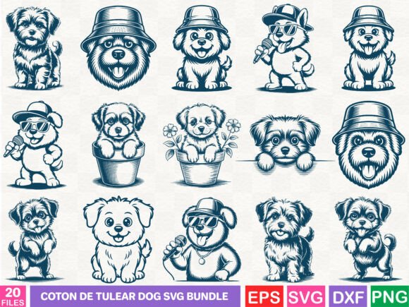 Coton De Tulear Dog SVG Bundle