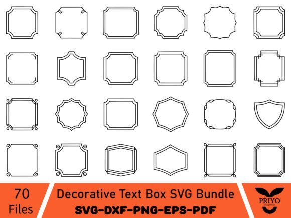 Decorative Text Box SVG Bundle