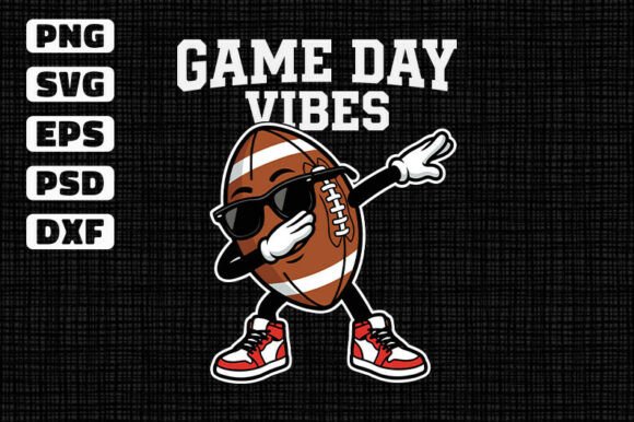 Game Day Vibes Dabbing Football SVG