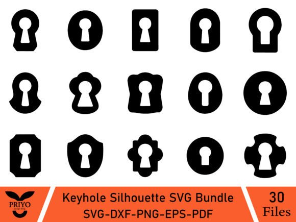 Keyhole Silhouette SVG Bundle
