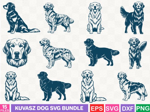 Kuvasz Dog SVG Bundle