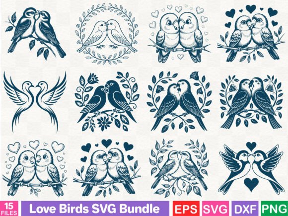Love Birds Svg Bundle