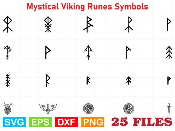 Mystical Viking Runes Symbols SVG