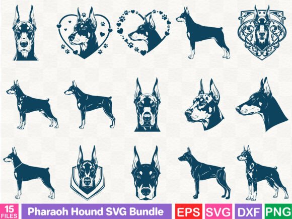 Pharaoh Hound SVG Bundle