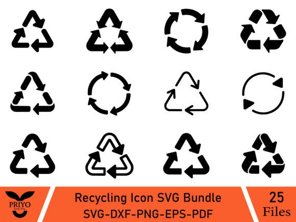 Recycling Icon SVG Bundle