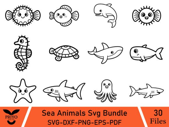 Sea Animals SVG Bundle