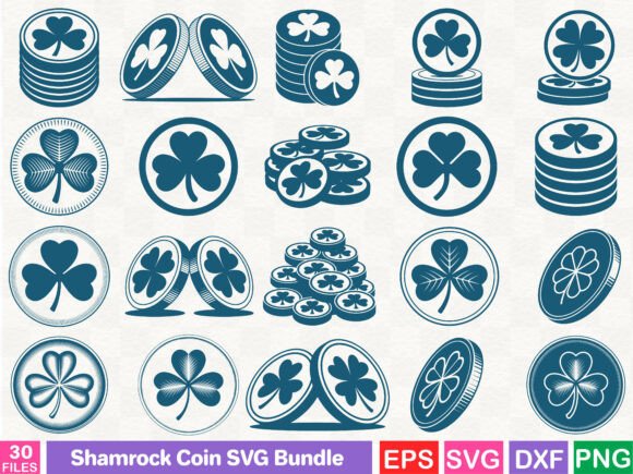 Shamrock Coin SVG Bundle