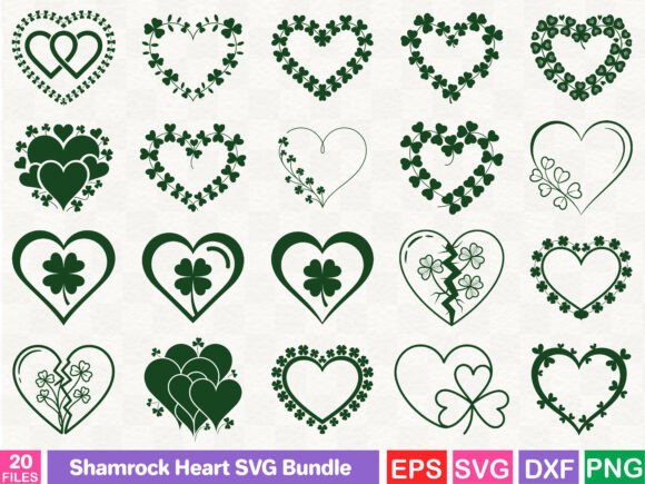 Shamrock Heart SVG Bundle