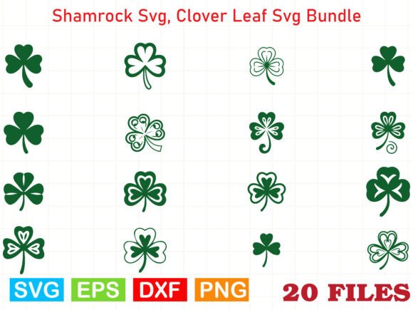 Shamrock Svg, Clover Leaf Svg Bundle