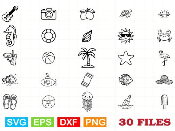 Summer Icon Set SVG